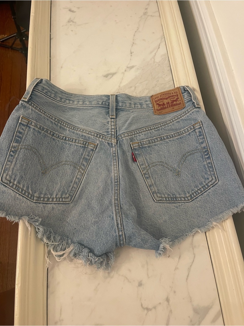 Levi's Light Wash Denim Cutoff Shorts